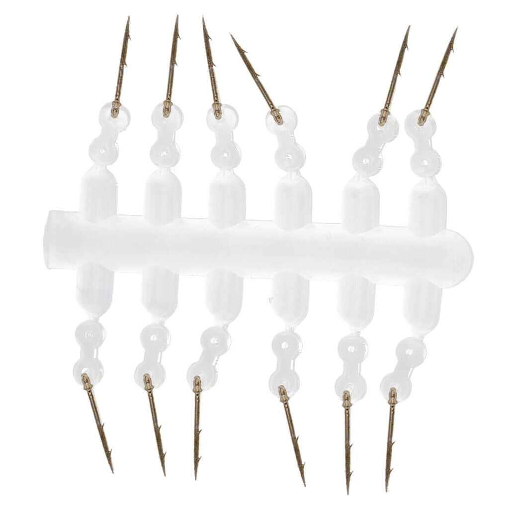 12pcs Bait Spikes with Silicone Ring for Carp Fishing Hair Rigs Hooks 10mm