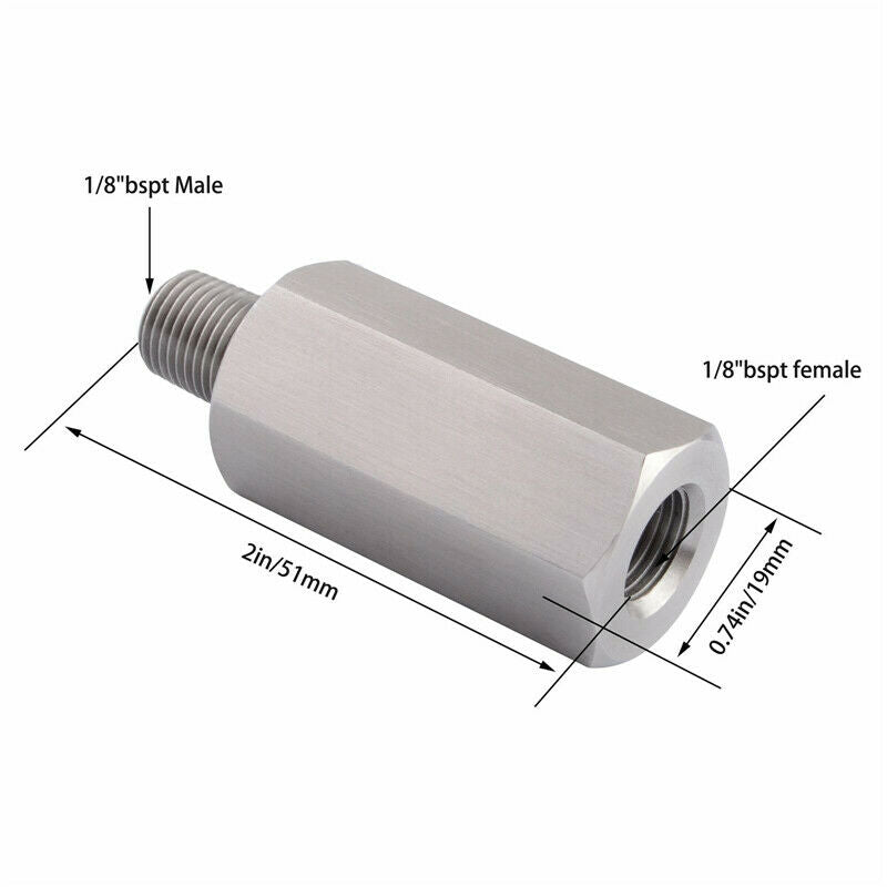 Oil Pressure Sensor Tee 1/8''NPT to Adapter Fitting Turbo Supply Feed Line Gauge