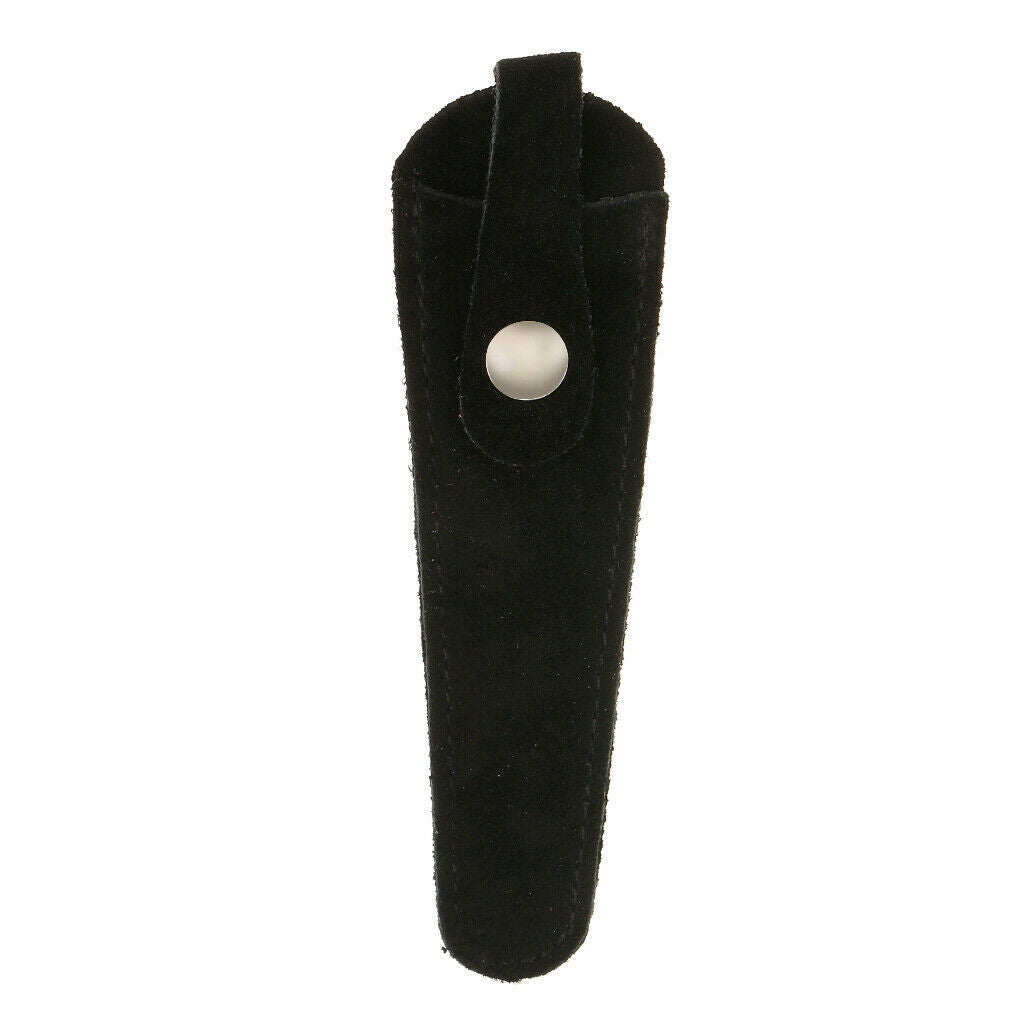 Durable Artificial Leather Hair Cutting Scissors Sheath Pouch Bag - Black