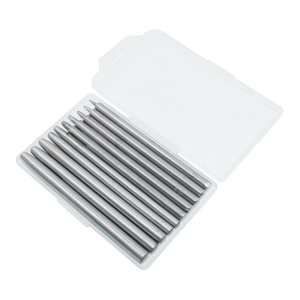 10Pcs Steel Leather Hollow Punch 0.5mm-5mm for Round Hollow Soft Material Tools