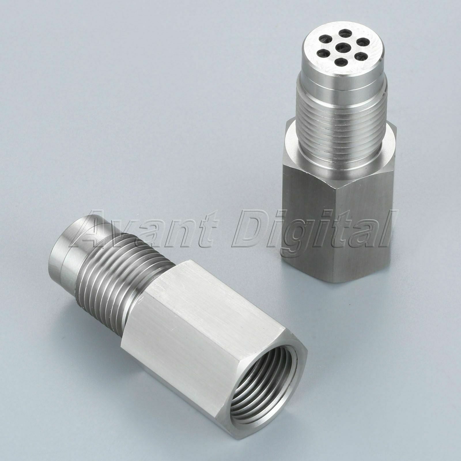 2x Oxygen Sensor Exhaust Mini Catalytic Converter M18x1.5mm 304 Stainless Steel