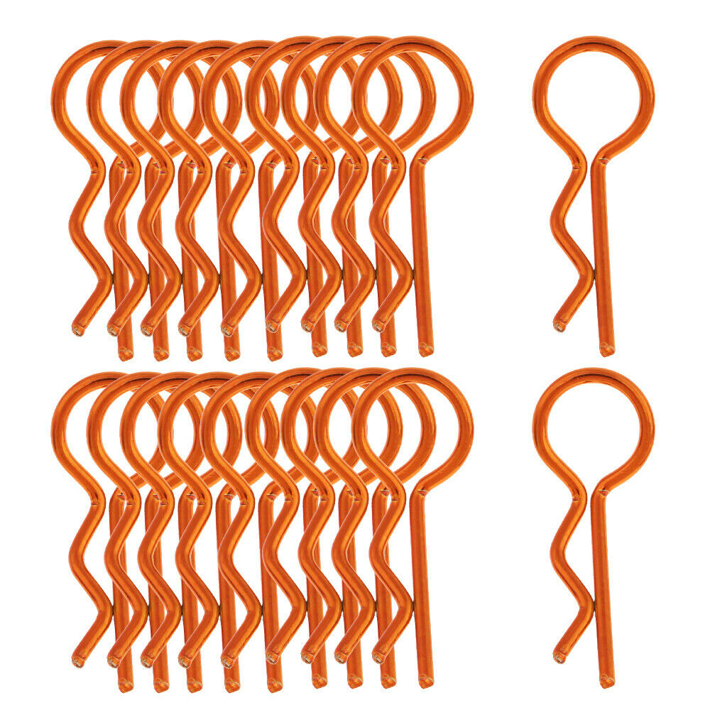 40Pcs Metal RC Car Cover Clips R Pins for 1:10 1:12 1:16 1:8 RC Truck Accs