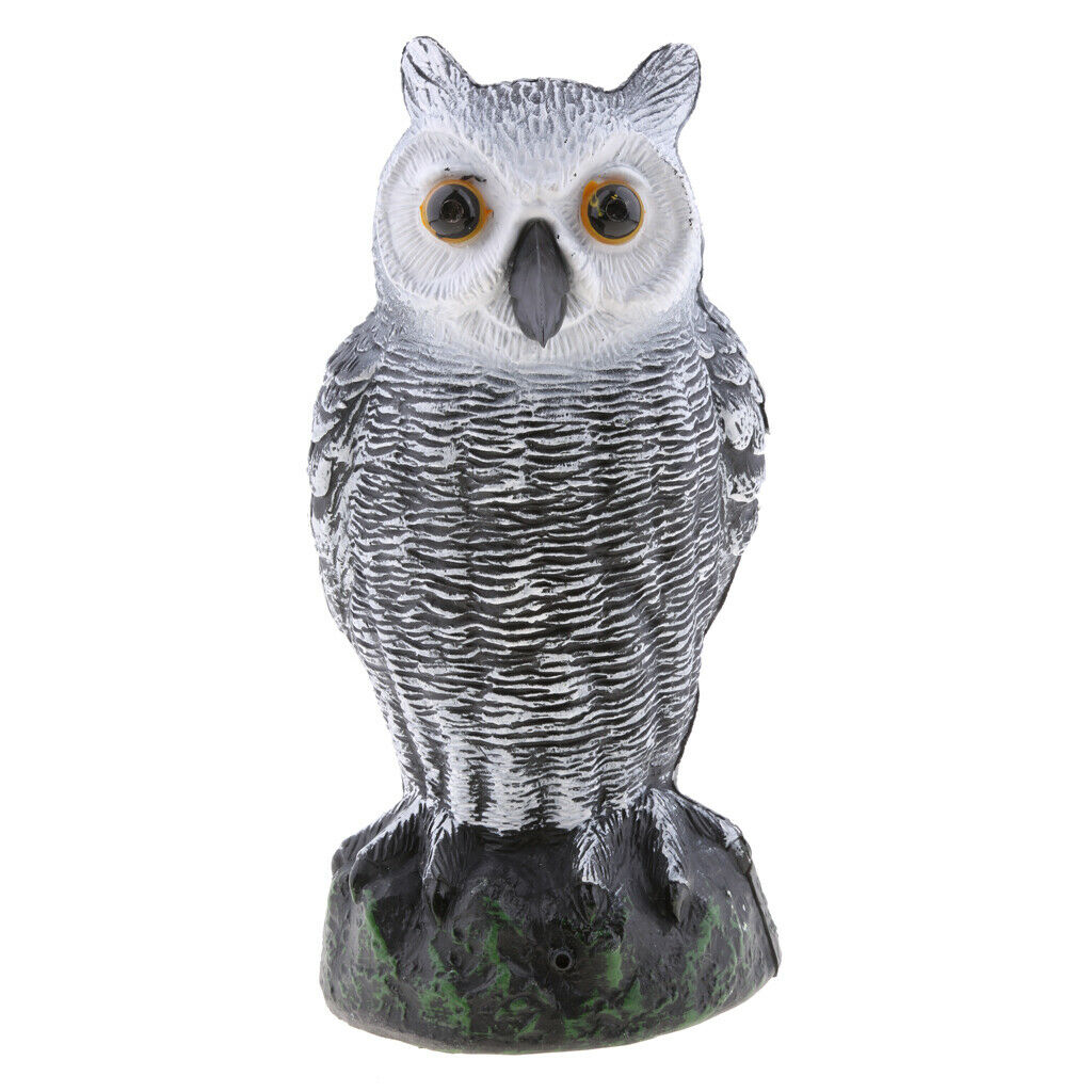Owl Decoy Glowing Eyes Scarecrow farm / Garden Defense Owl Yard Protector Bird