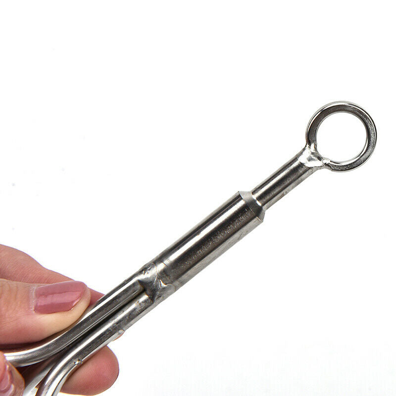 3 Claws Grappling Hook Climbing Survival Carabiner Tool Stainless Steel .l8