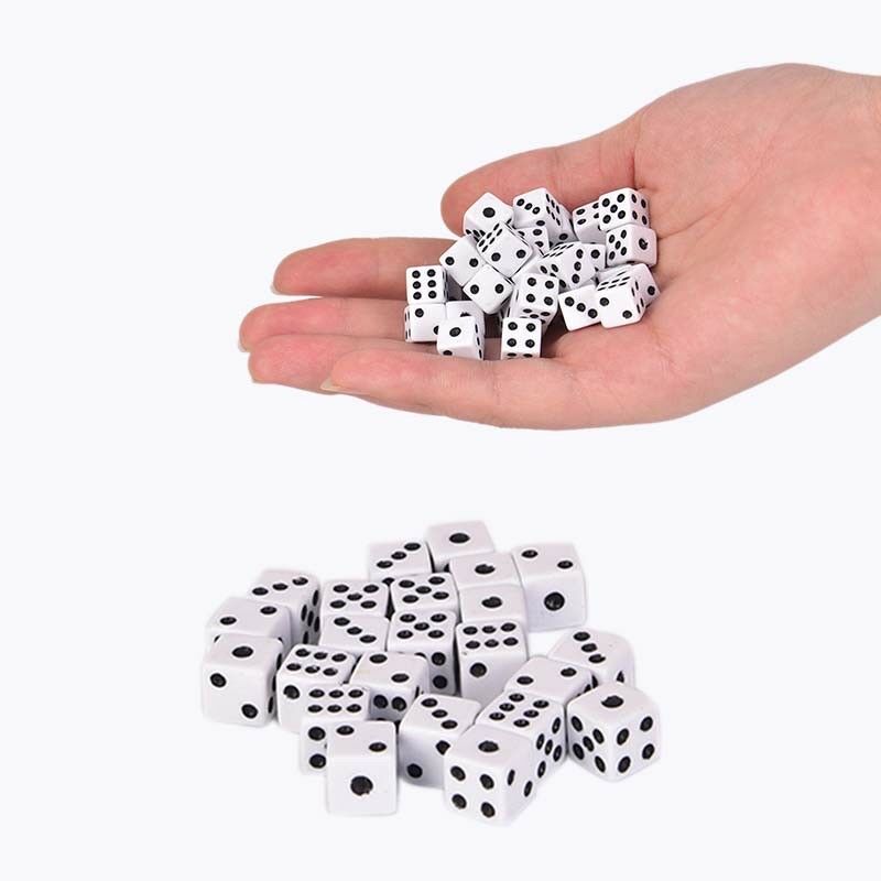 50pcs/lot 8mm Dices For Board Game Bar Gambling Game Set Club Party Acces.l8