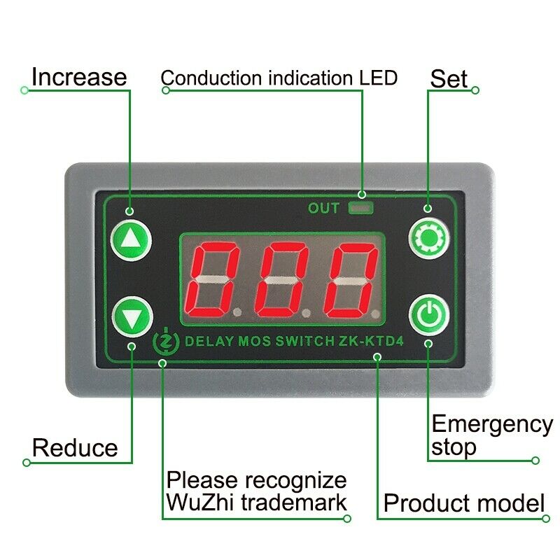 ZK-KTD4 mOS Switch Trigger Cycle Timing Delay module Solenoid Valve Control 5VZ4
