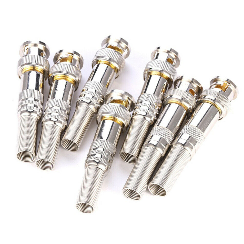 10Pcs BNC 75-5 JR-B25 Male Solderless  Connector for cctv camera System