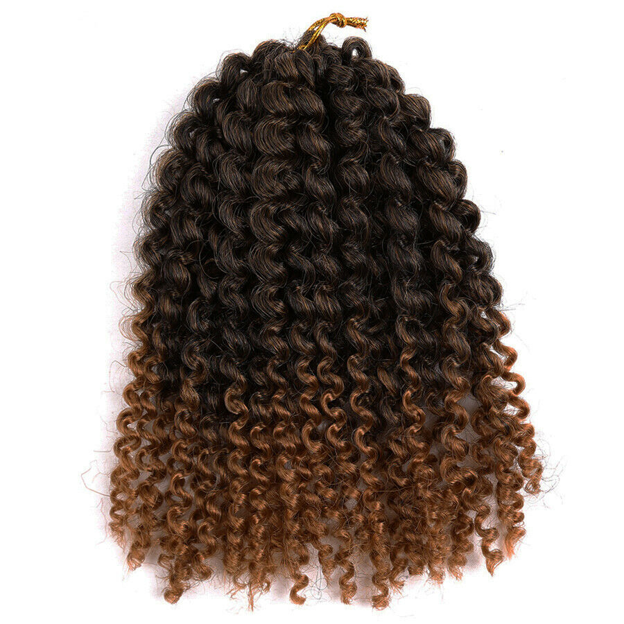 8" Ombre Curly Twist Crochet Hair Mali Bob Synthetic Kinky Braids Hair Extension