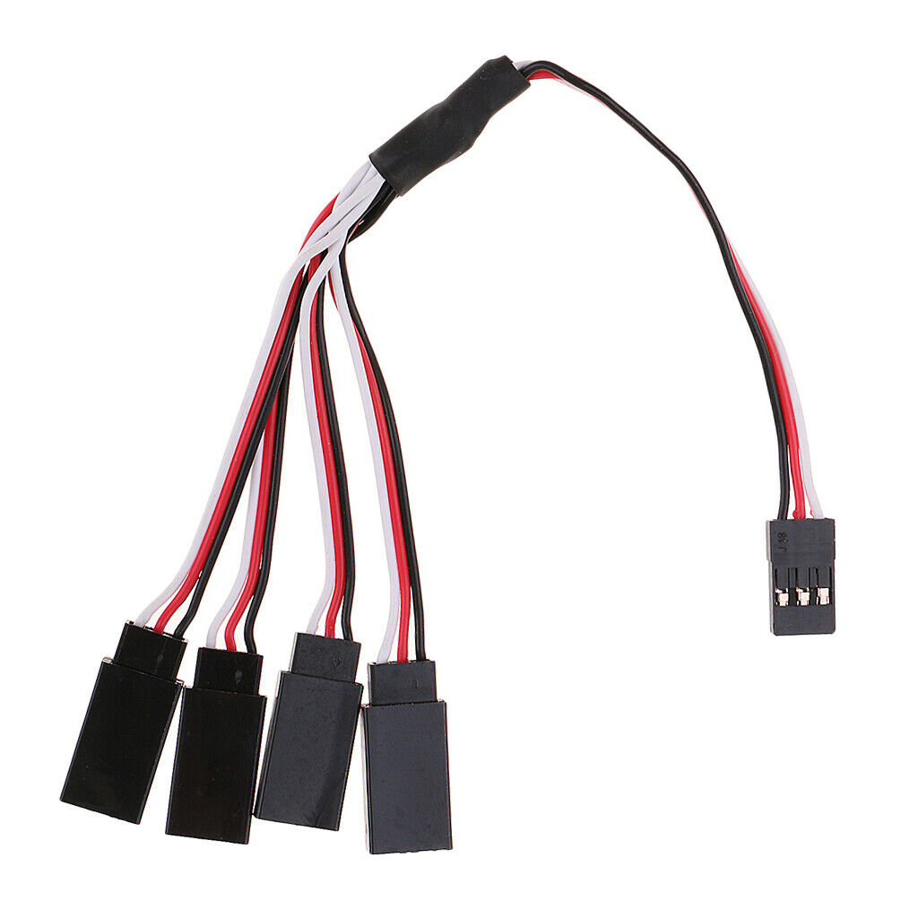 300mm 3 Way + 150mm 4 Way Servo Extension And Splitter Cable Cord for Futaba