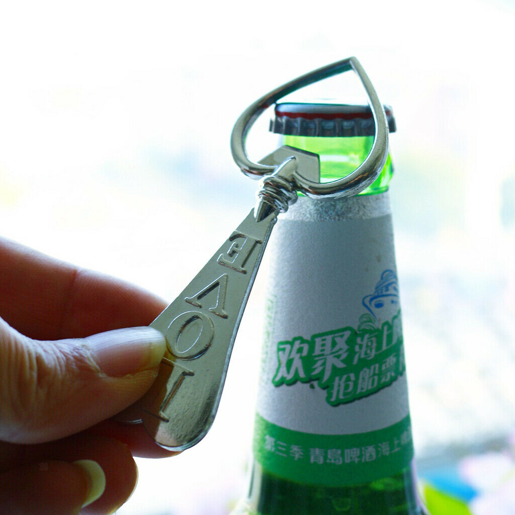 Romantic Metal Love Heart Beer and Beverage Bottle Opener Wedding Favor