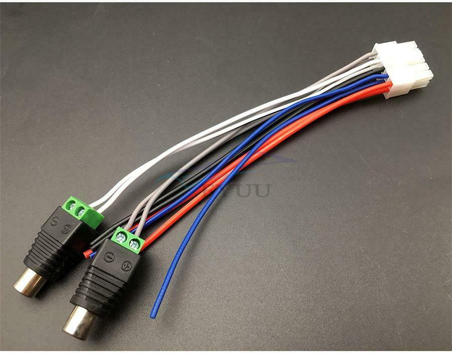 1× 10 Pin Power Input Wire Harness With RCA Connector For Dual TBX10A Amplifier