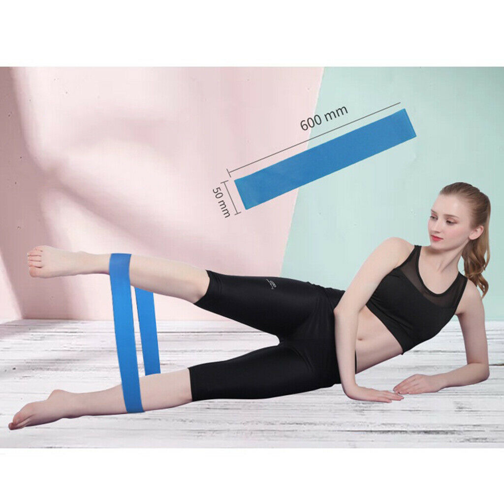 2Pcs Heavy Duty Ladies Resistance Band Home Pilates Natural Latex Mobility