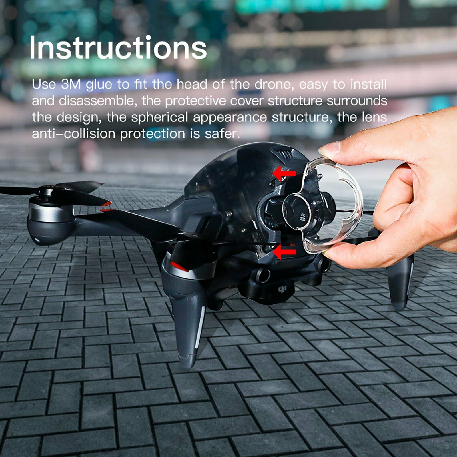 Protective Gimbal Camera Lens Guard Cover for DJI FPV Dust-proof Drone RC Parts