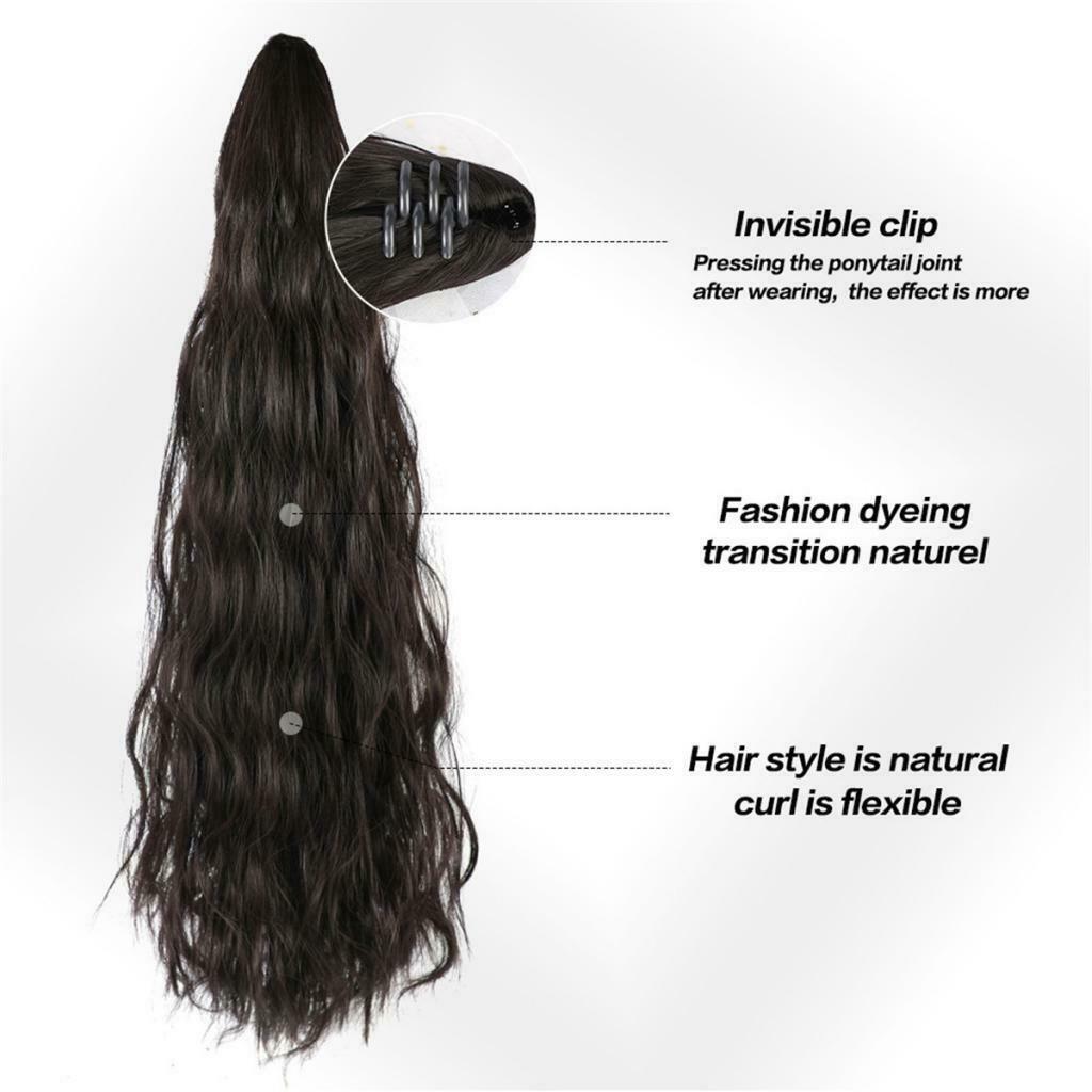 Charming 24'' Women Wavy Curly Ponytail Extension Synthetic Party Hairpiece