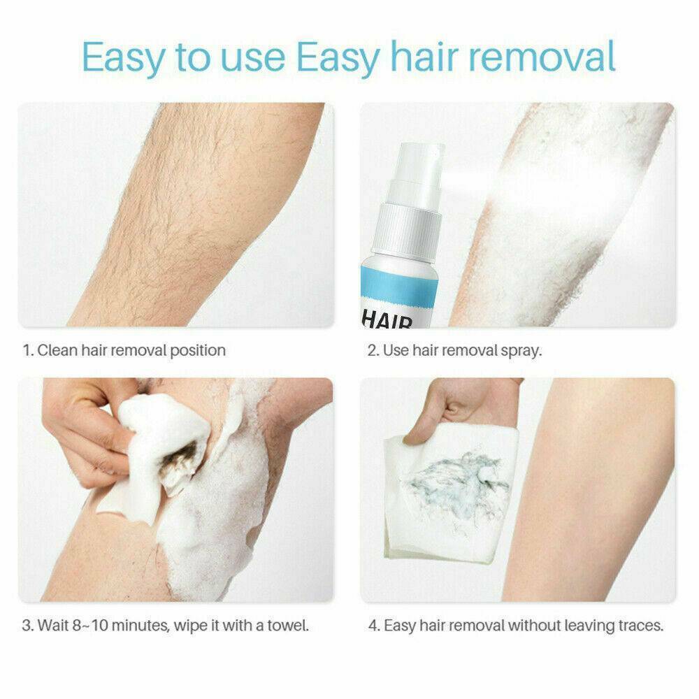 Permanent Hair Removal Spray Stop Hair Growth Inhibitor Remover For Body Face