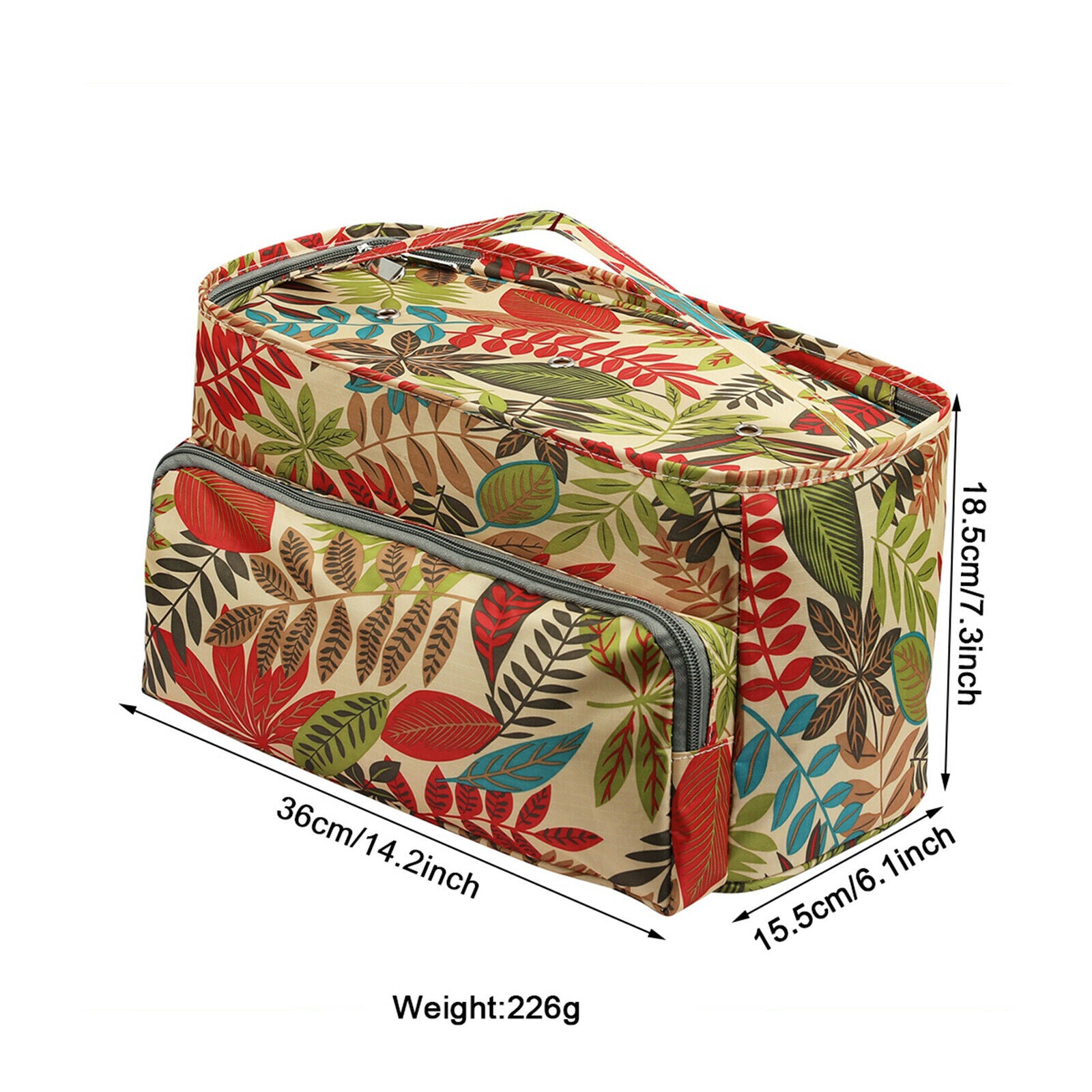 Knitting Bag Yarn Organizer Tote Bag with Zipper Pocket for Knitting Needles