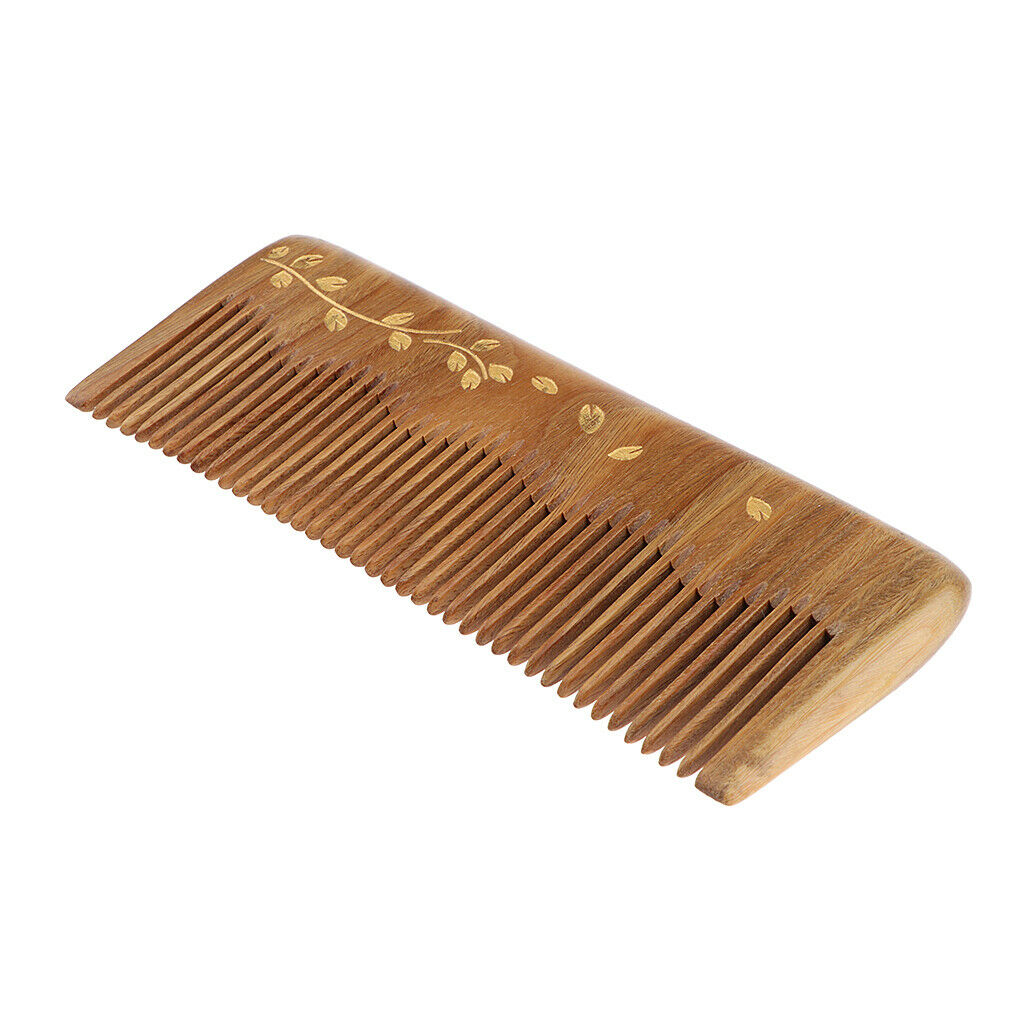 5" Handmade Wide Teeth Wood Comb Pocket Hairbrush Gift Plants