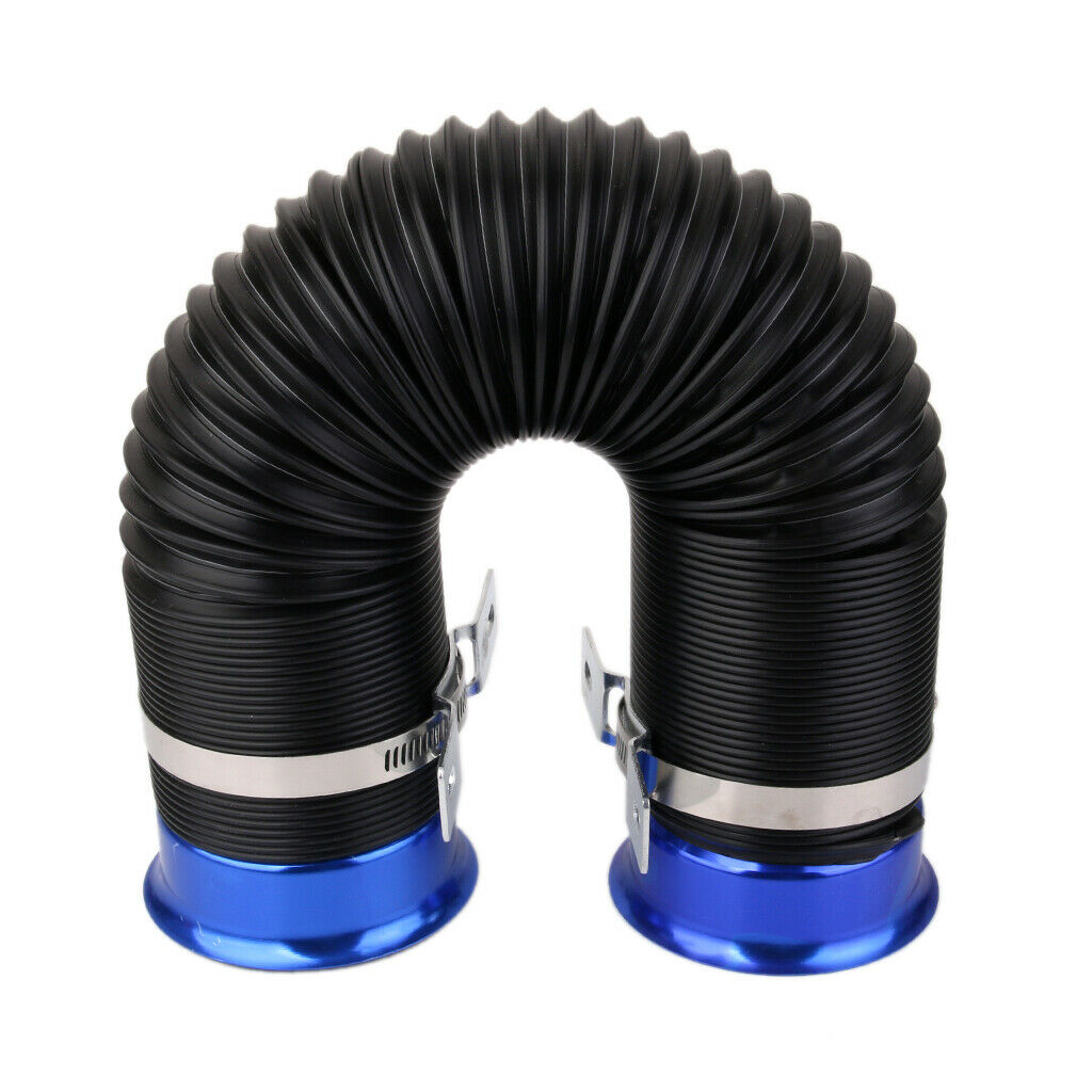 Cold Air Intake Duct Feed Induction Flexible Ducting Pipe Inlet Hose Blue