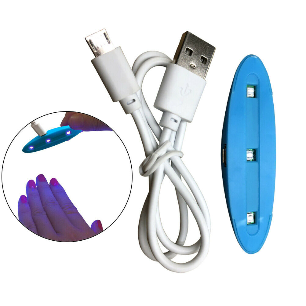 Portable 3W USB UV LED Curing Lamp Light Nail Gel Polish Dryer Machine Manic_DD