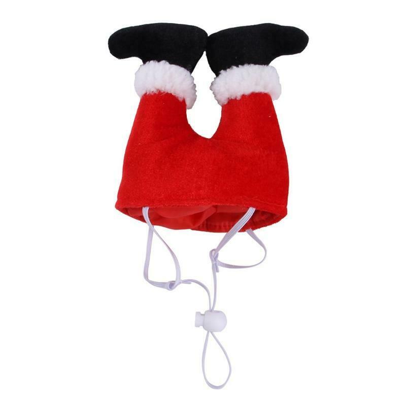 Cat Cap Santa Pants Christmas Headwear Soft Comfortable Novelty Pet Hat for Dogs