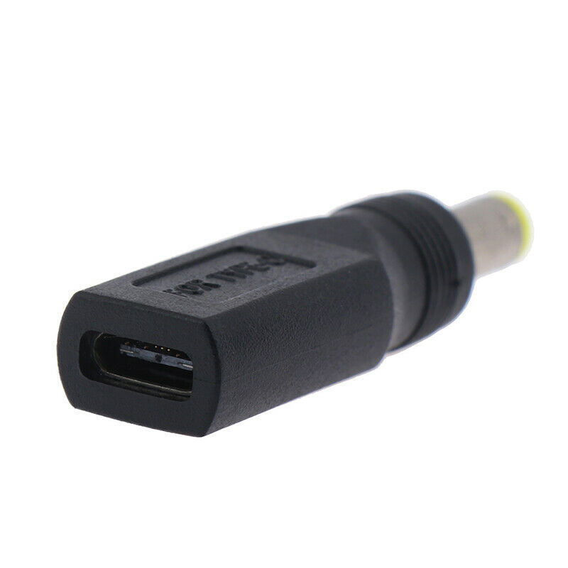 1pc USB 3.1 Type C USB-C Female to 5.5mm x 2.5mm Male DC Power Charging AdaY1