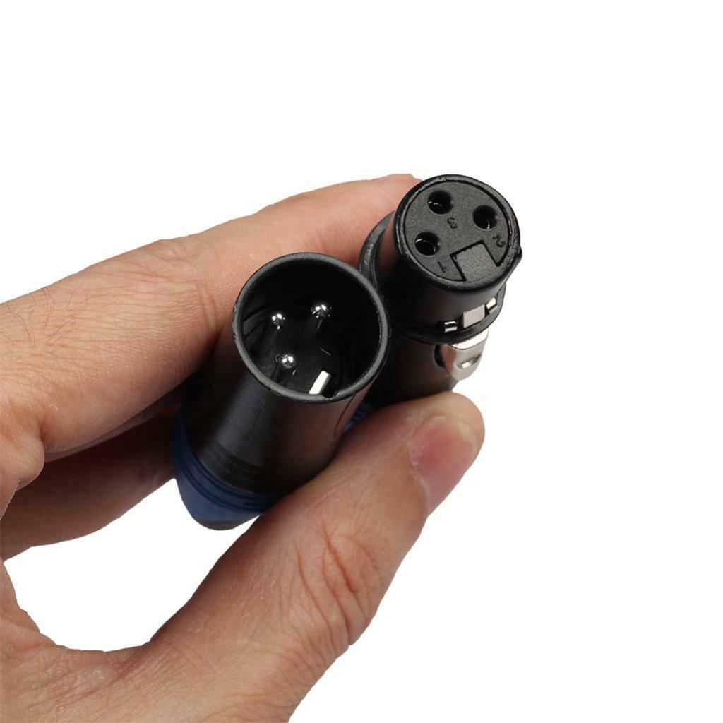3 XLR Connector Male and Female Microphone Mic Audio Cable Adapter Yellow