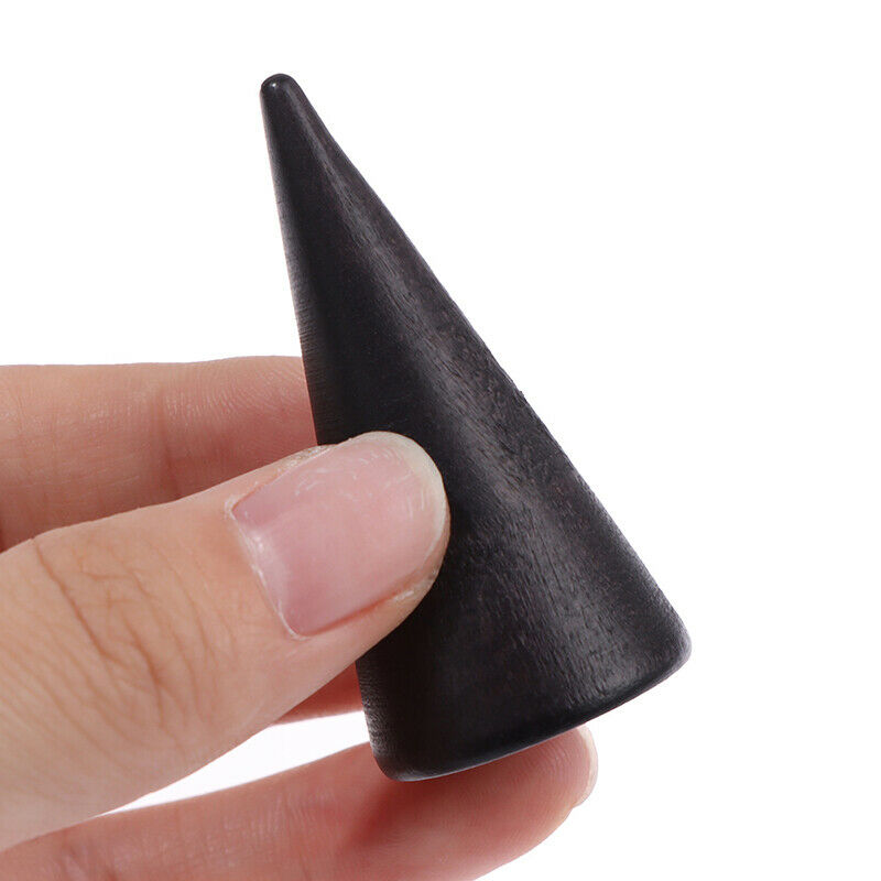 Wooden Ring Holder Display Cone Rack Finger Ring Jewelry Stand Storage Or.l8