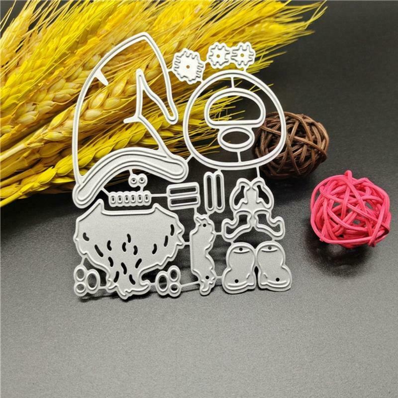 Christmas Gnome Santa Claus Metal Cutting Dies Stencil DIY Scrapbooking Template