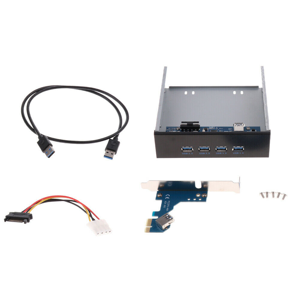 Optical 1xPCIE To 4xUSB3.0 HD Audio Front Panel Hub For Computer MotherBoard
