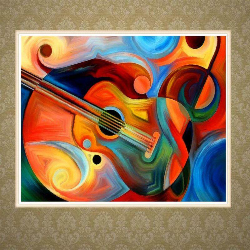 Guitar 5D DIY Full Drill Diamond Painting Embroidery Cross Stitch Kit