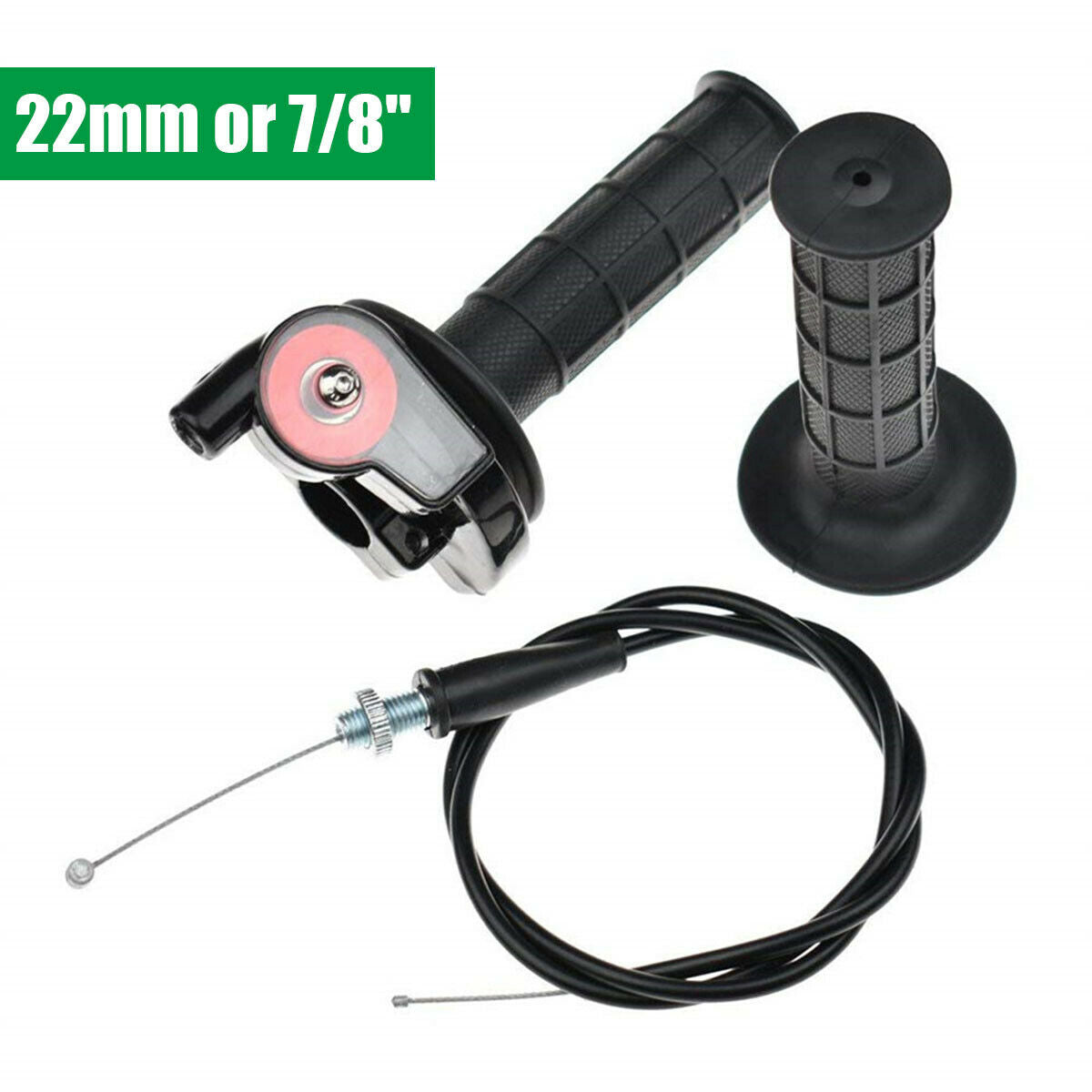 Throttle Hand Grips Grip With Twist Cable For 7/8" Handle Bar Pit Dirt Bike