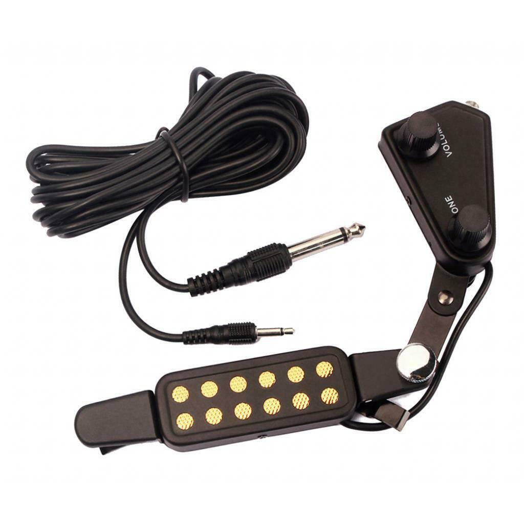 12 Holes Guitar Transducer Pickup Pickup With  Cable For Acoustic Guitar,