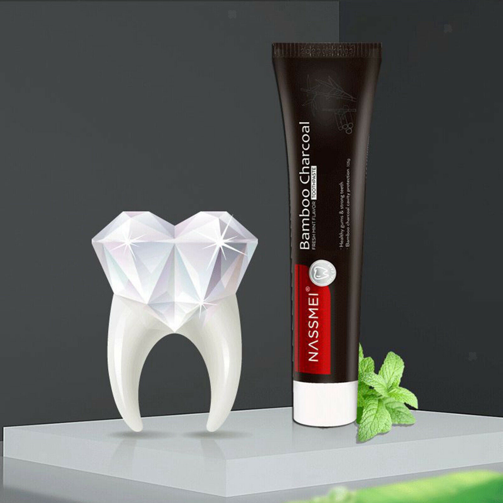 Bamboo Activated Charcoal Teeth Whitening Toothpaste Polishes Teeth Whitener
