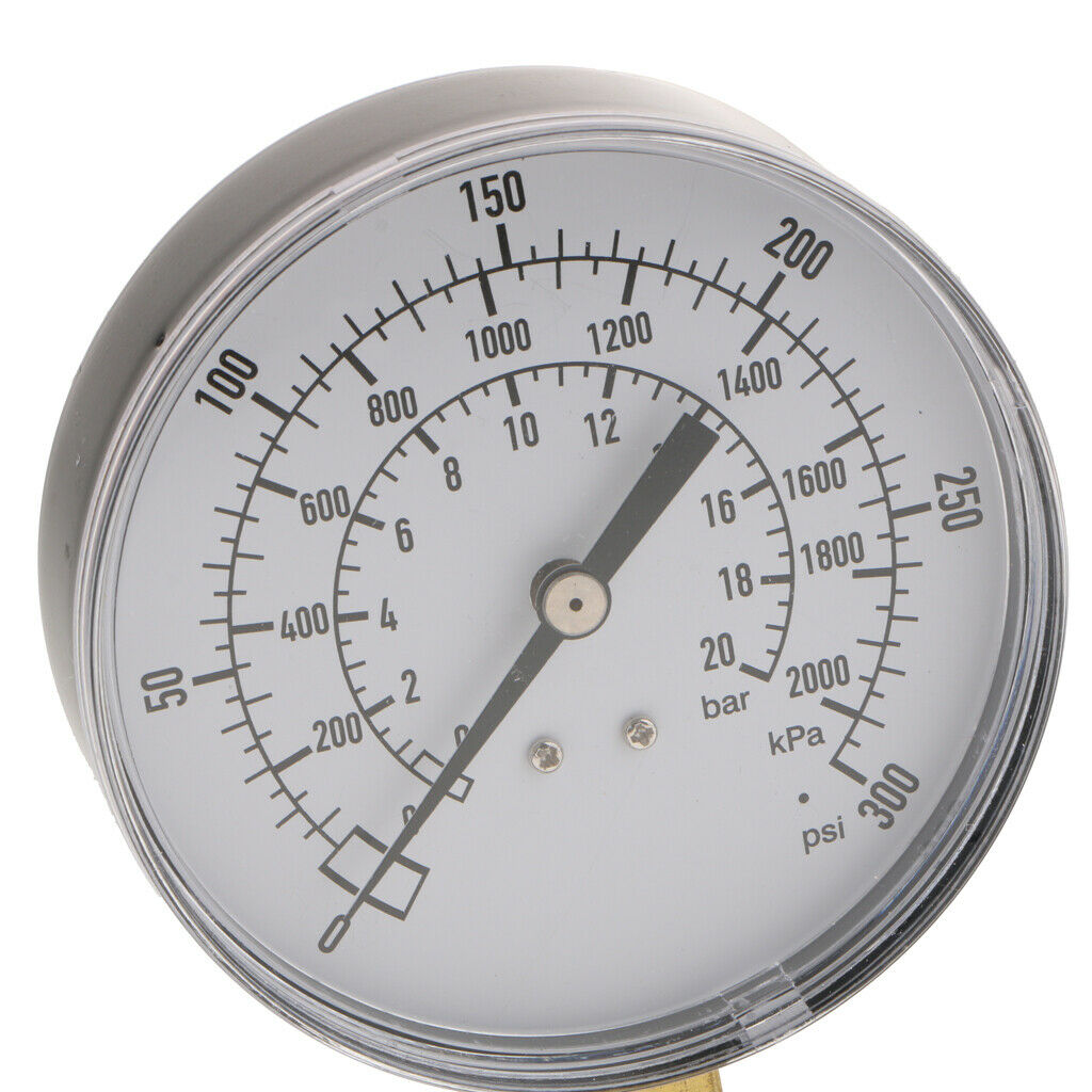 1/4in Digital Pressure Gauge Meter Tester Manometer Gas Water Oil Pressure Full