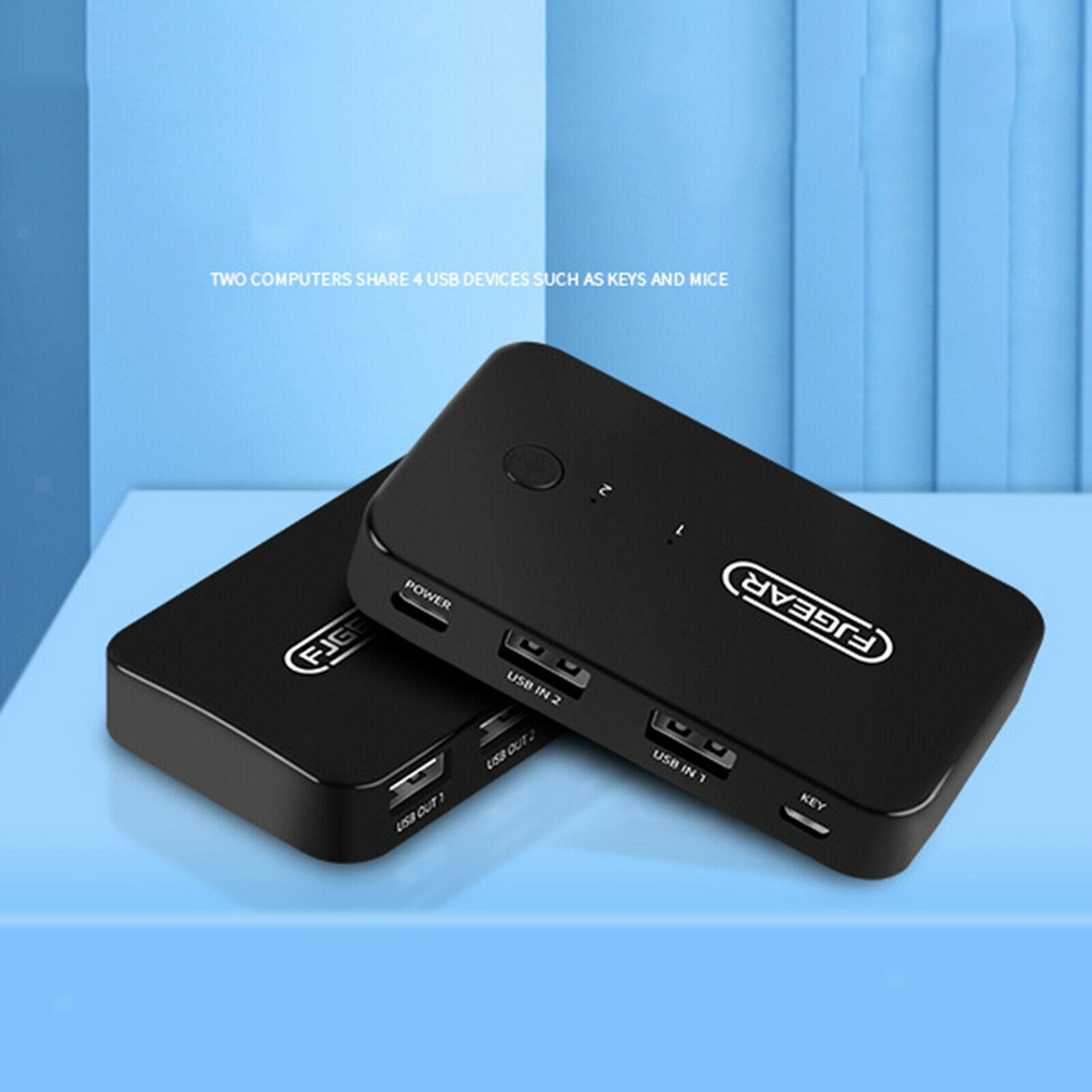 Switch Selector 2 In 4 Out 4 Port for Computer PC Keyboard U Disk Scanner