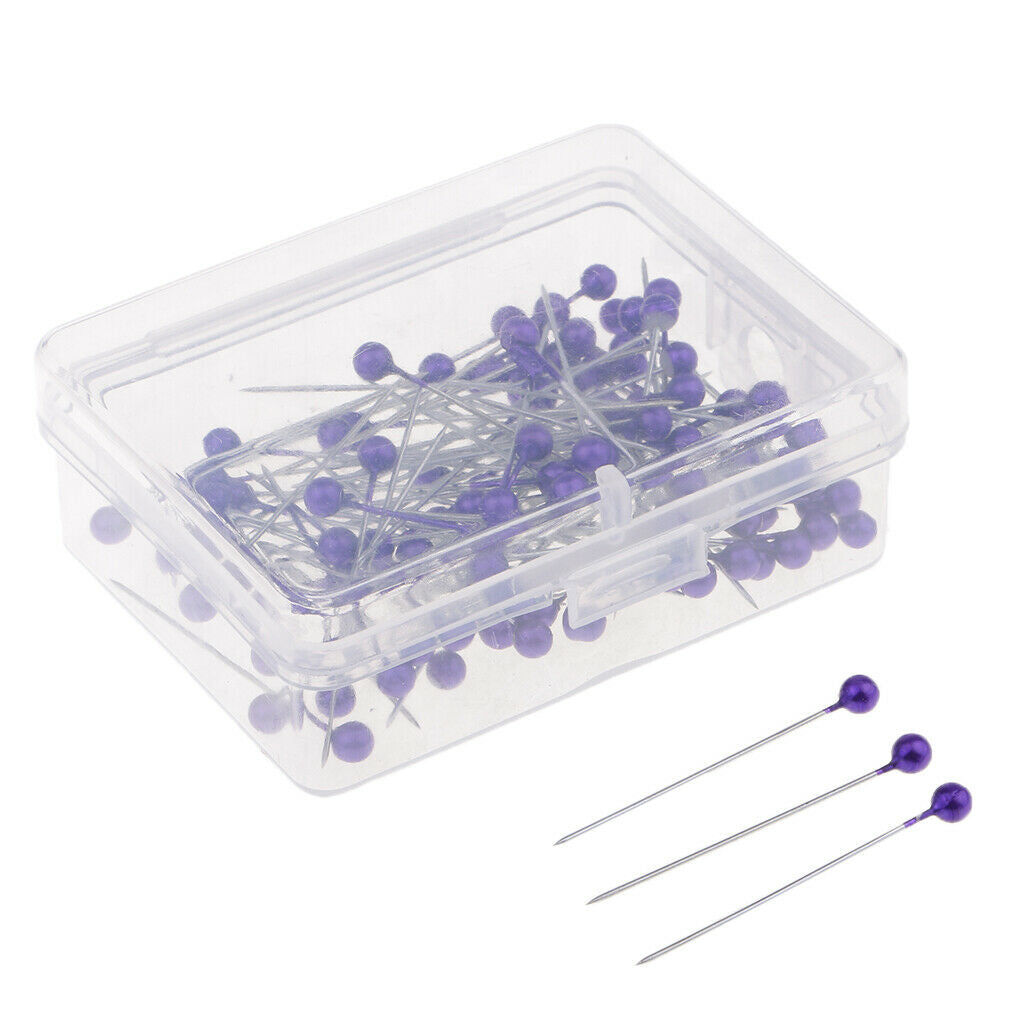 200x Head Pins Wig Extension Wire Beads Headpins Stainless Steel Heads Point for