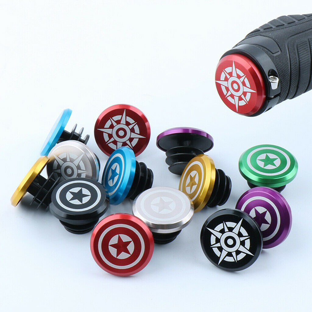 1 Piece Alloy Bicycle Bike Handlebar End Plugs Bar End   Red B