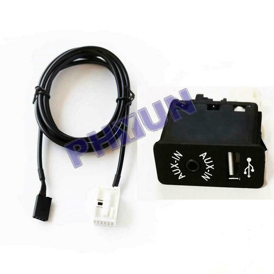 Aux-IN USB Interface Audio Adapter Cable For BMW E60 E63 E64 E66 E81 E82 E70 E90