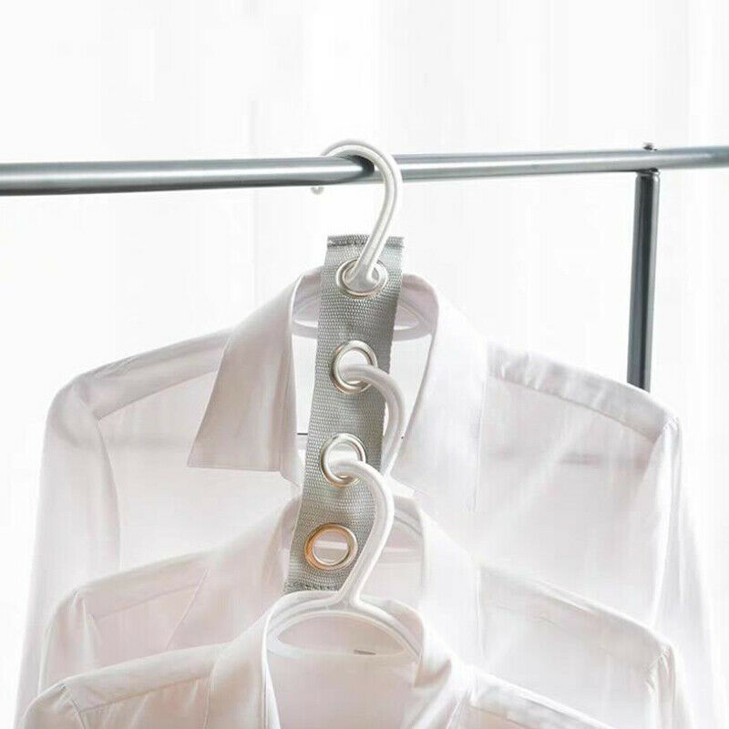 2Pcs Multi-layer Hanger Hook Space Saving Hanger Magic Wonder Closet Orga.l8
