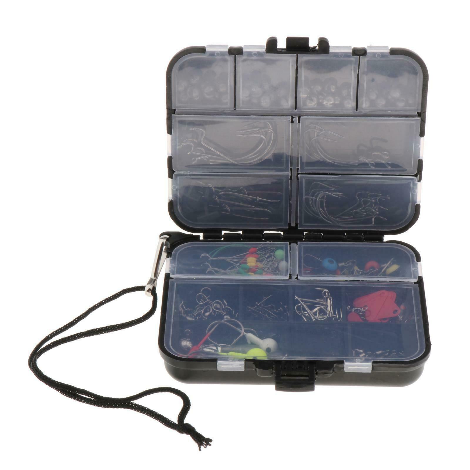 208pcs/Set Portable Fishing Accessories Kit Fishing Swivels Assorted Sizes
