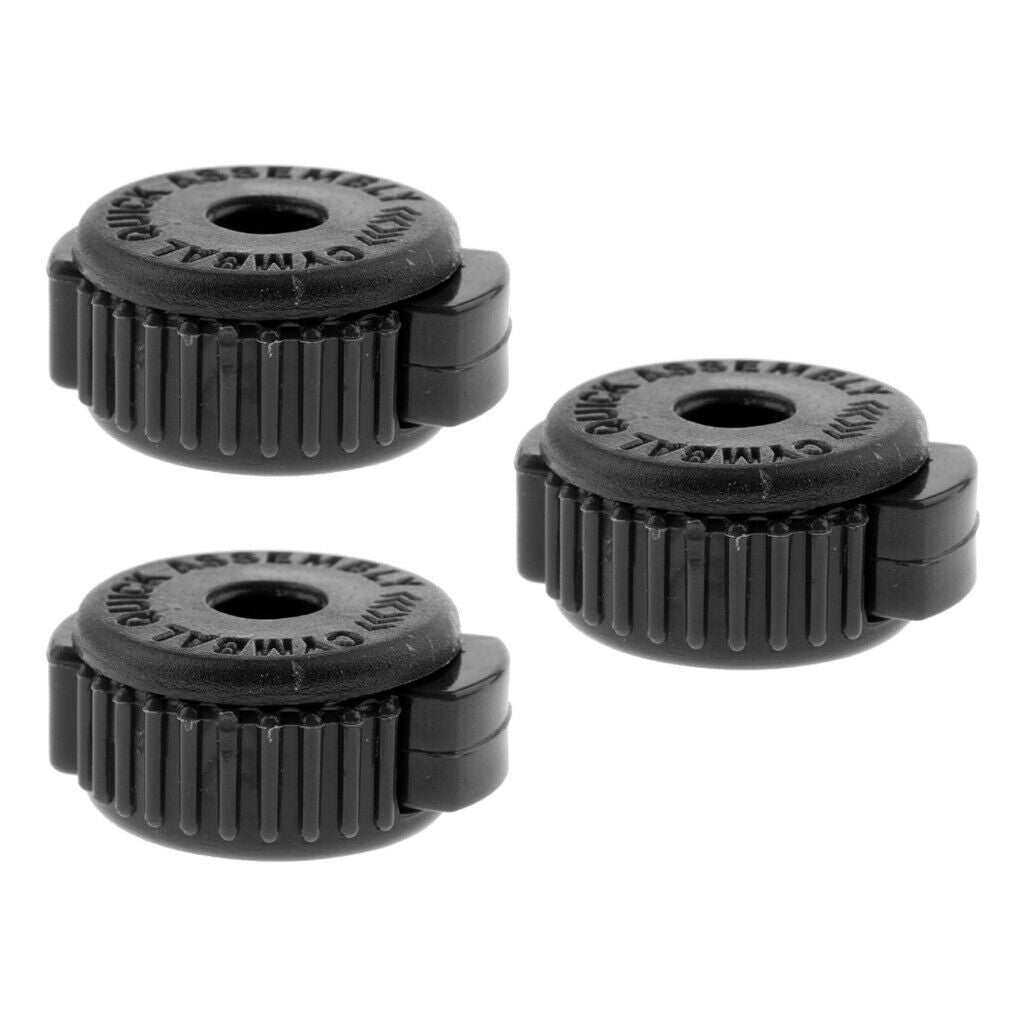 3 Packs Quick Release Cymbal Knobs Replacements for Performers Beginners