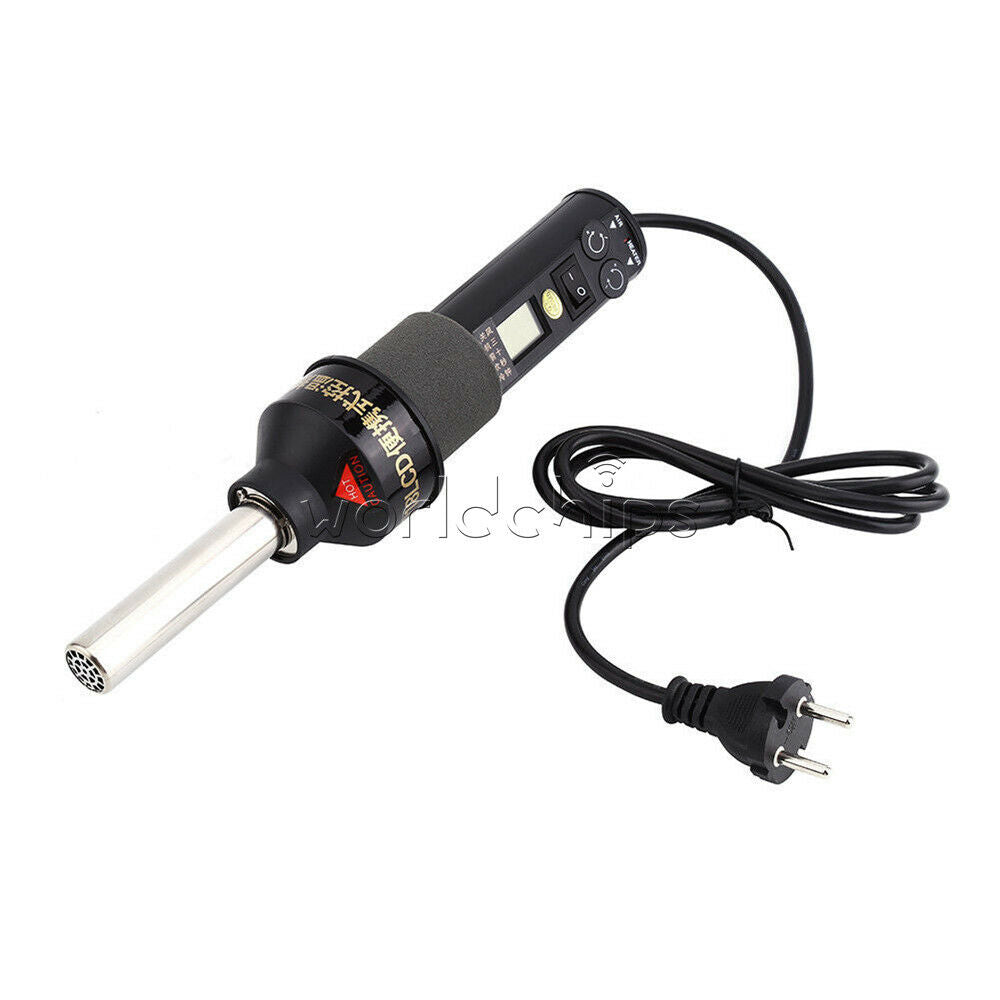 220V EU Plug GJ 8018LCD 450W Soldering Station Hot Air Gun Desolder + 4 Nozzles