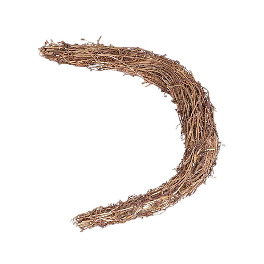 Wreath DIY Rattan Moon Shape Vine Frame Door Wall Party Decors Wreaths