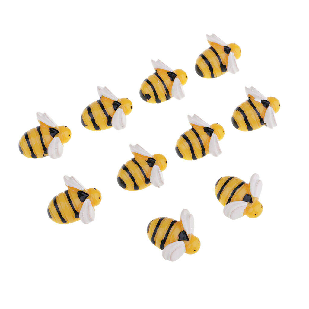 10Pcs Cardmaking Embellishments Bees Scrapbooking Wedding Nail Art Craft