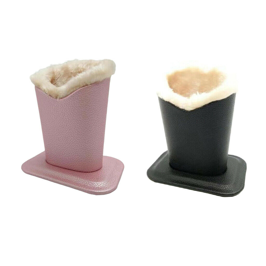 2 lot Upright Plush Lined Eyeglasses Holder Glasses Stand Case Nightstand