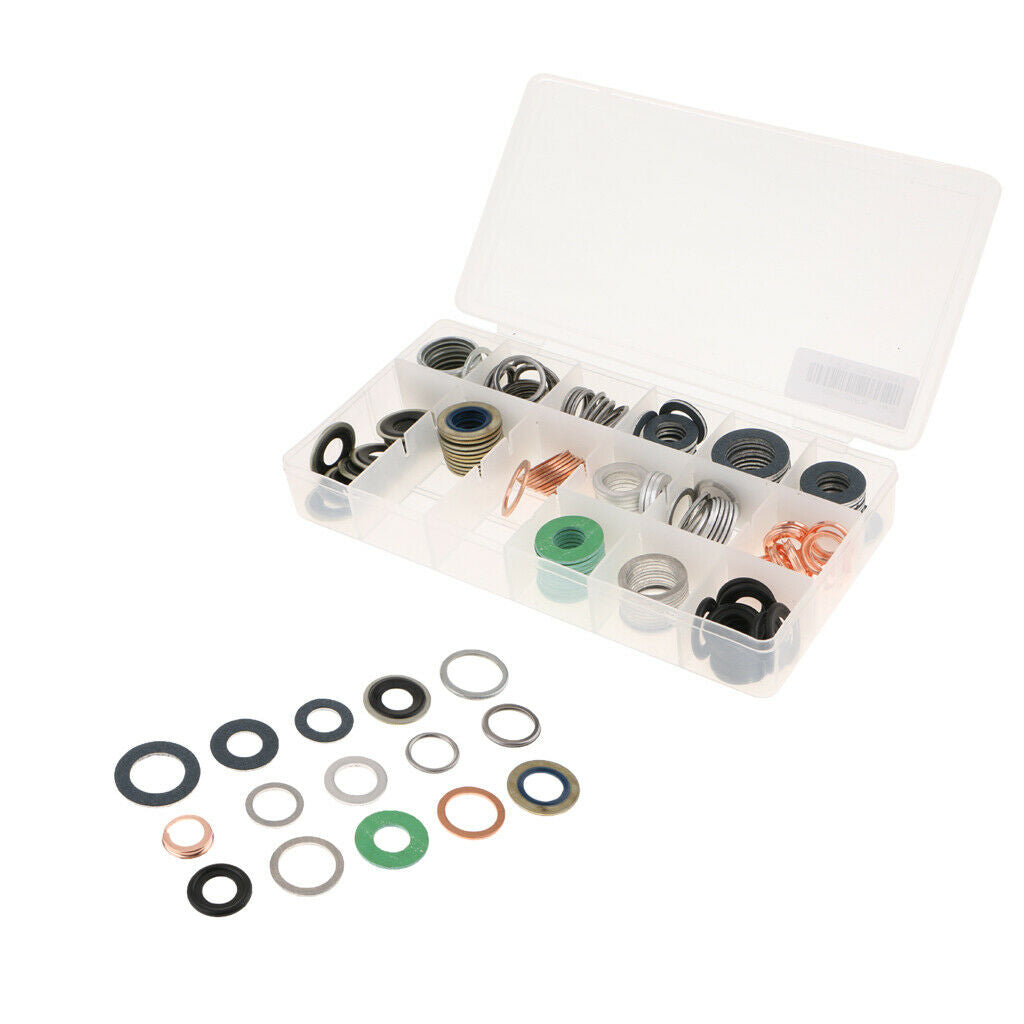150pcs Car Oil Drain Plug Crush Washer Gasket for Auto Oil Drain