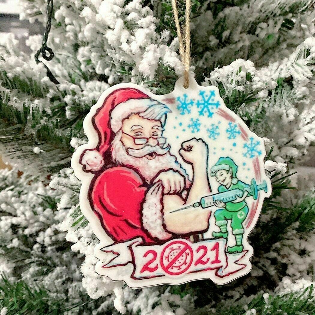 2021 Christmas Tree Pendant Ornament Santa Claus Xmas Tree Creative Hanging New