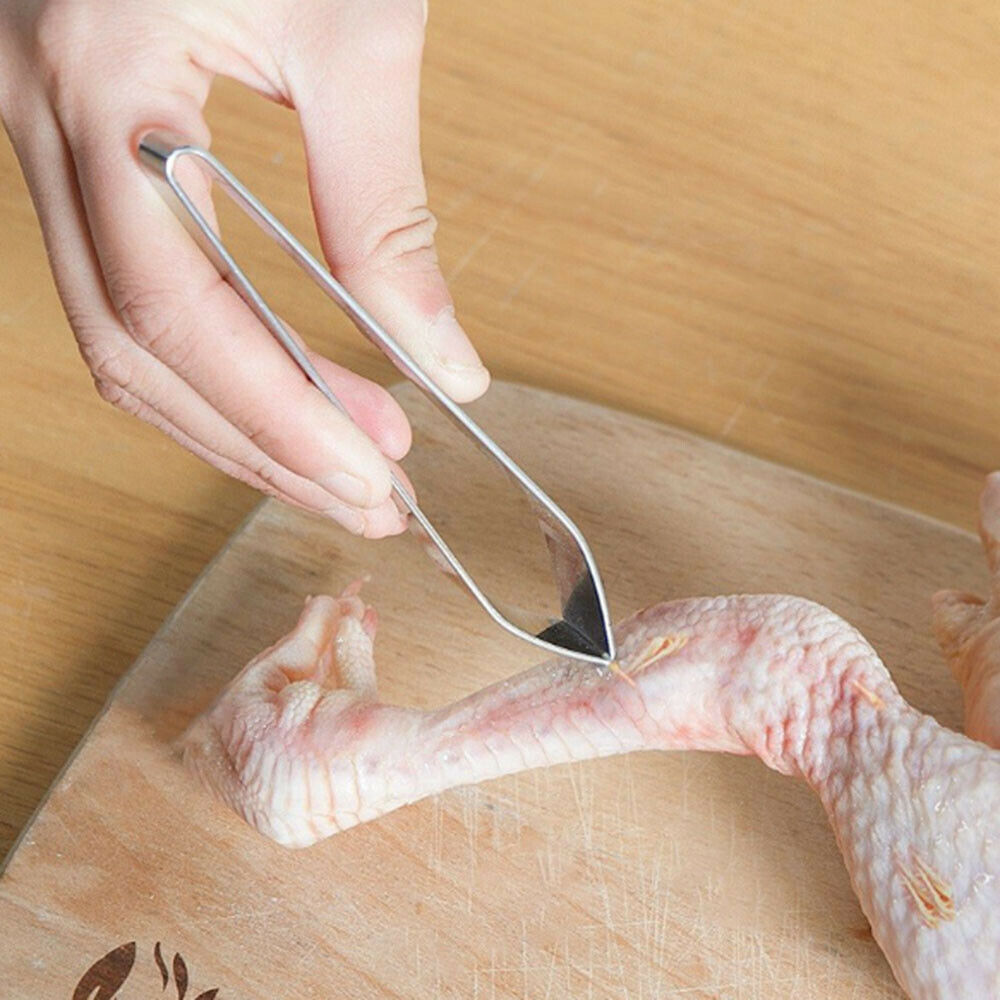 Kitchen Fish Bone Pig Hair Tweezers Remover Pincer Puller Pliers Stainless Steel