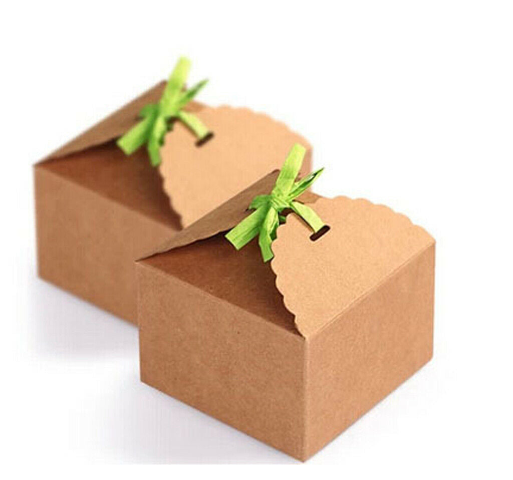 12pieces Kraft Paper Box Gift Box Mini Crafts Container Jewelry Organzier