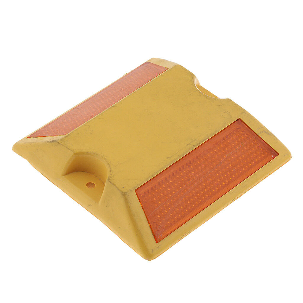 10x NEW Commercial Road Highway Pavement Marker Reflector - Two Side, Yellow